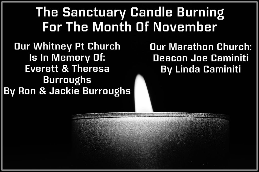 Sanctuary Candle Burning For The Month Of November Catholic Community