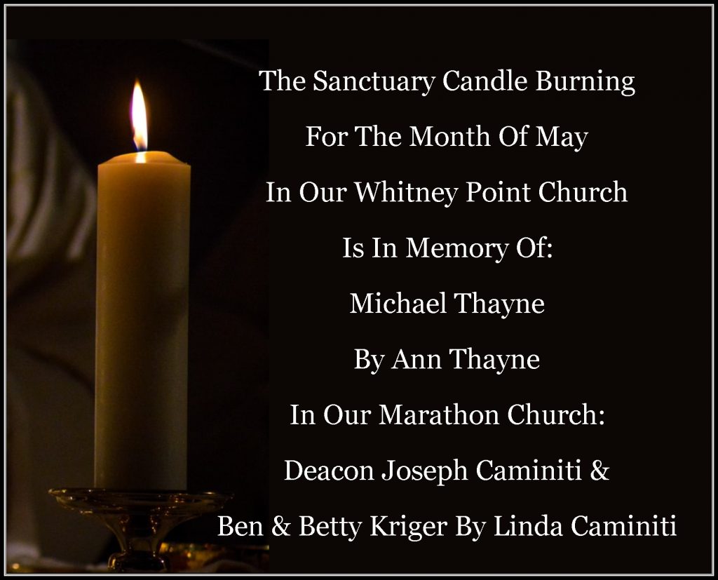 Sanctuary Candle May Catholic Community of St. Stephen's St